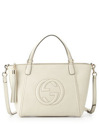 Gucci Soho Small Leather Top Handle Bag White