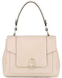 Trussardi Lovy Perforated Leather Top Handle Bag