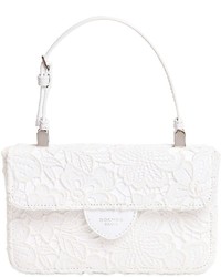 Rochas Violette Leather Bag With Macram Lace