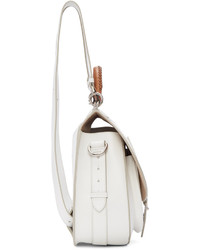 Maison Margiela White Leather Satchel Backpack