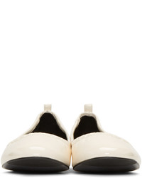 Lanvin Ivory Patent Leather Classic Ballerina Flats