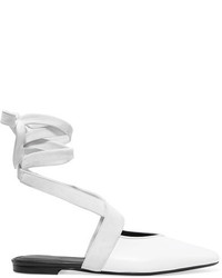 J.W.Anderson Jw Anderson Suede Trimmed Leather Ballet Flats White