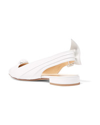 Francesco Russo Knotted Leather Slingback Flats