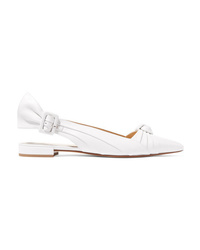 Francesco Russo Knotted Leather Slingback Flats
