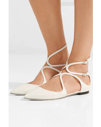 Jimmy Choo Lancer Patent Leather Point Toe Flats