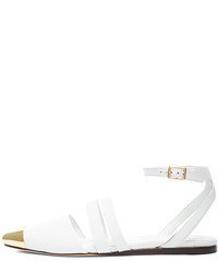 Jenni Kayne Leather Flats In White