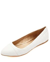 Charlotte Russe Quilted Pointy Cap Toe Ballet Flats