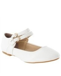 Riverberry Mary Jeans Double Strap Flats White Size 6