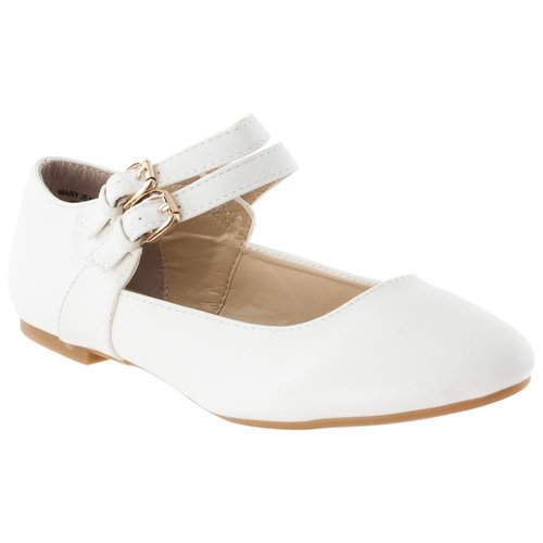 Riverberry Mary Jeans Double Strap Flats White Size 6, $24 | buy.com ...