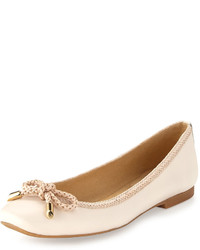 Stuart Weitzman Trumpets Braided Trim Ballerina Flat Ivory