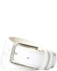 Stacy Adams 35mm Genuine Leather Double Stitched Belt With Keepers