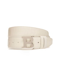 Bally B Embossed Leather Belt