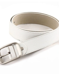 ChicNova White Pin Buckled Leather Belt