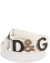 Dolce & Gabbana Dg Leather Logo Embellished Belt