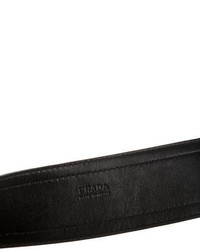 Prada Leather Logo Waist Belt
