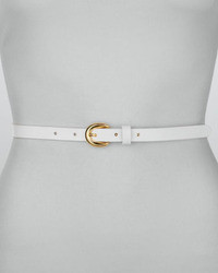 Rivette Smooth Leather Belt White