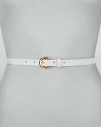Rivette Smooth Leather Belt White