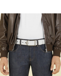 Gucci Rubber Sssima Leather Belt