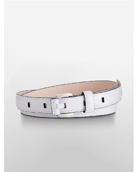 Calvin Klein Square Buckle Slim Leather Belt