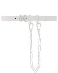 Off-White White Leather Chain Belt