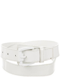Burberry White Patent Leather Belt