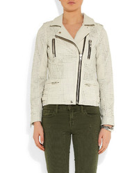 IRO Clie Perforated Leather Biker Jacket