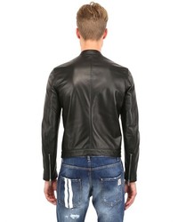 DSquared Zipped Nappa Leather Moto Jacket