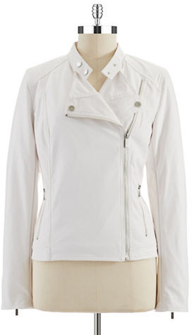 analyse Lot hongersnood Calvin Klein Faux Leather Bomber Jacket, $159 | Lord & Taylor | Lookastic