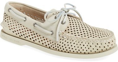 sperry perforated boat shoe