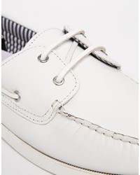 Asos Brand Boat Shoes In Leather