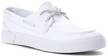 white polo boat shoes