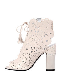 Roger Vivier 95mm Podium Laser Cut Leather Boots