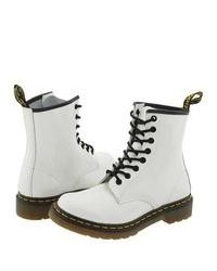 Dr. Martens 1460 W Lace Up Boots White Patent