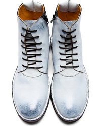 Maison Martin Margiela Off White Overpaint Leather Boots