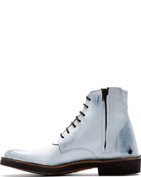 Maison Martin Margiela Off White Overpaint Leather Boots