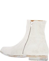 Maison Margiela Papier Mache Side Zip Boots White