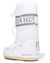 Moon Boot Shell And Faux Leather Snow Boots White