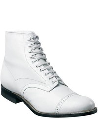 Stacy Adams Madison 00015 White Kidskin Leather Boots