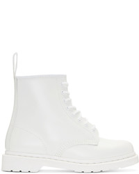 Dr. Martens White Eight Eye 1460 Mono Boots