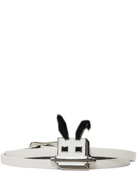 MCQ Alexander Ueen White Electro Bunny Mini Wrap Bracelet