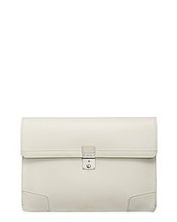 White Leather Briefcase