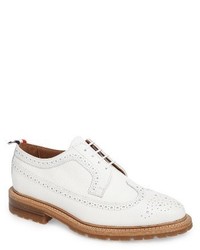 Men's White Leather Brogues by Thom 