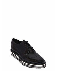 Prada Opposite Brushed Leather Derby Shoes