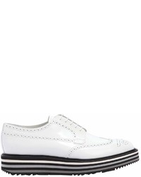 Prada Opposite Brushed Leather Derby Shoes