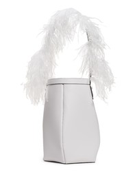 Valentino Garavani By Your Side Ostrich Feather Leather Bucket Bag