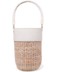 Kayu Lucie Leather And Straw Tote