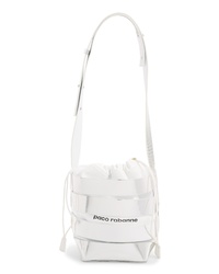 Paco Rabanne Metallic Mirror Cage Faux Leather Hobo Bag