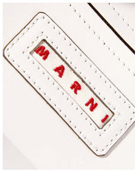 Marni Pannier Small Leather Bucket Bag White