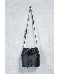 Forever 21 Pebbled Faux Leather Bucket Bag