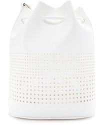 Forever 21 Perforated Faux Leather Bucket Bag